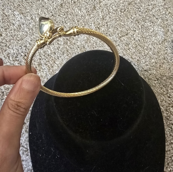 21kp Dubai Jewelry- Gold Heart Charm Bracelet - Picture 7 of 11